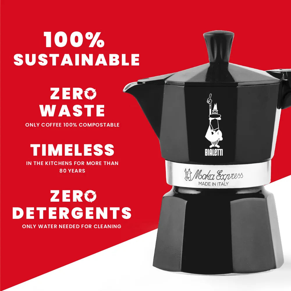 Bialetti Moka Express Coffee Maker – Red & Black Edition