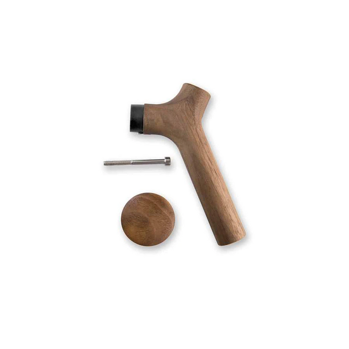fellow stagg wooden walnut handle and lid pull kit