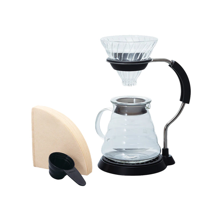 hario v60 arm stand glass dripper set