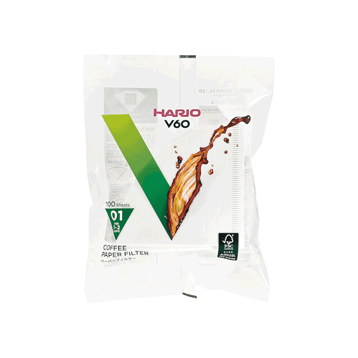 فلاتر هاريو V60 المبيضة، 100 قطعة