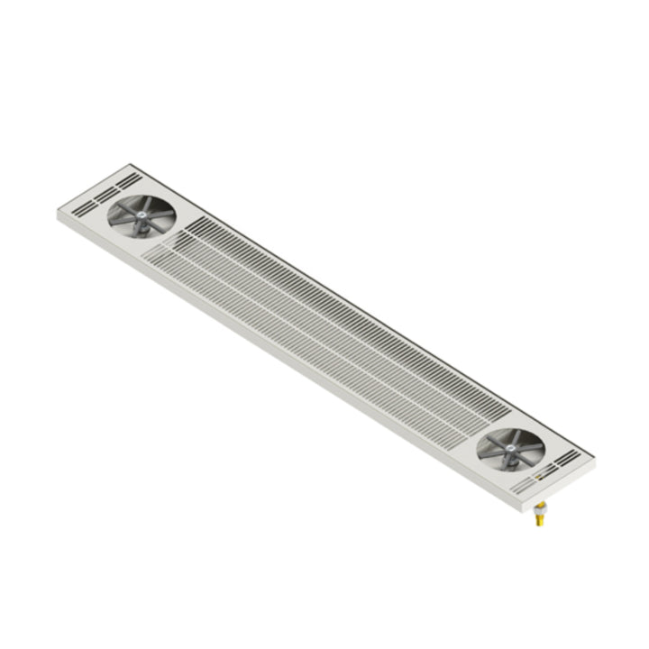 krome double side spray rinser drip tray ae brushed stainless ae with drain