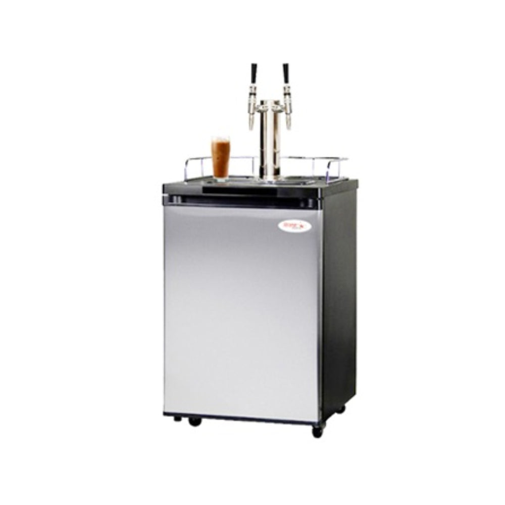 krome nitro coffee kegerator with double stout faucet