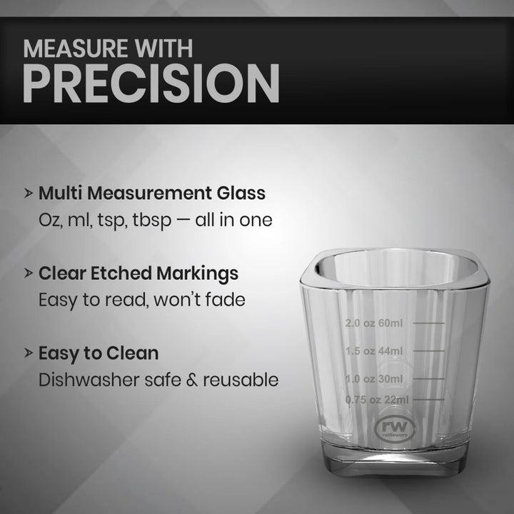Rattleware Premium 2oz Graduated Shot Glass