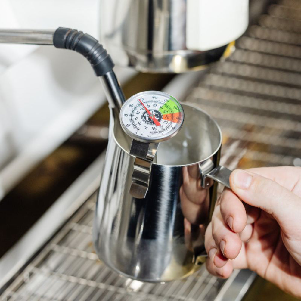 Rhino Coffee Gear Milk Analog Thermometer Long Stem 7"