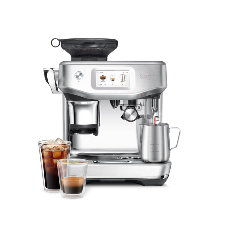 sage the barista touch impress semi automatic espresso machine with cold extraction