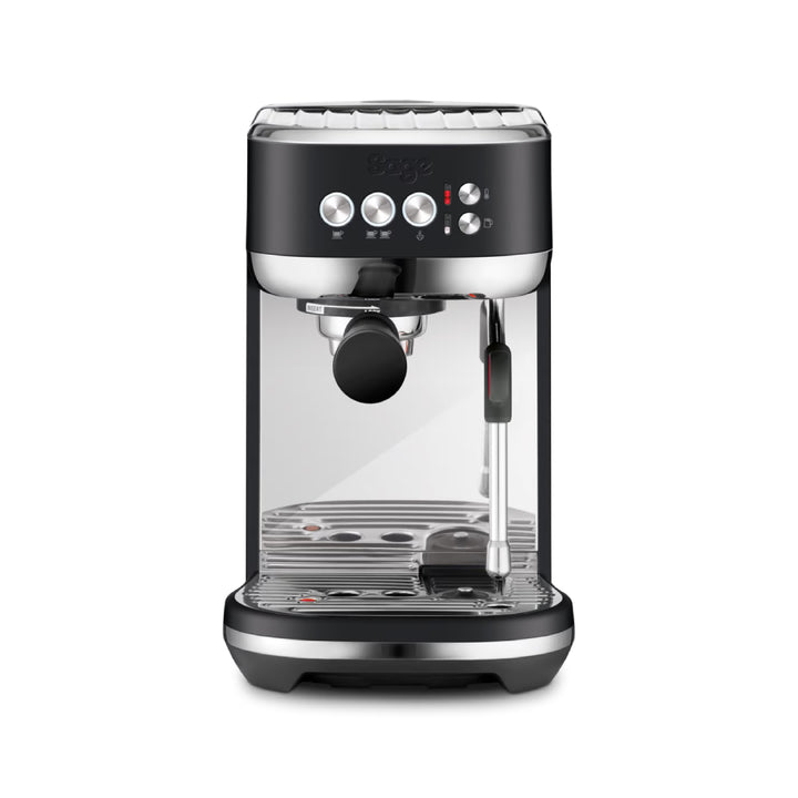 sage the bambino plus semi automatic espresso machine black truffle 1600w 15 bar pressure 1 9l water tank thermo jet heating auto milk texturing stainless steel compact design