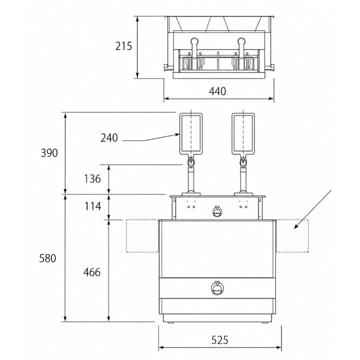 Six Simple Machine Freepour Batch Double with Digital Screen Signage Machine