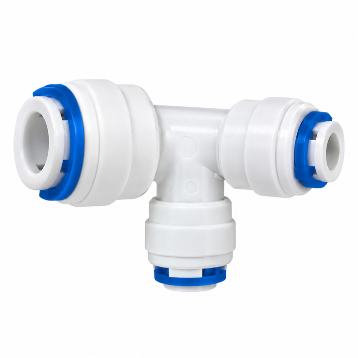 Aquapro - Inch Size 3/8" X 1/4" X 1/4" T Connector Push Fitting