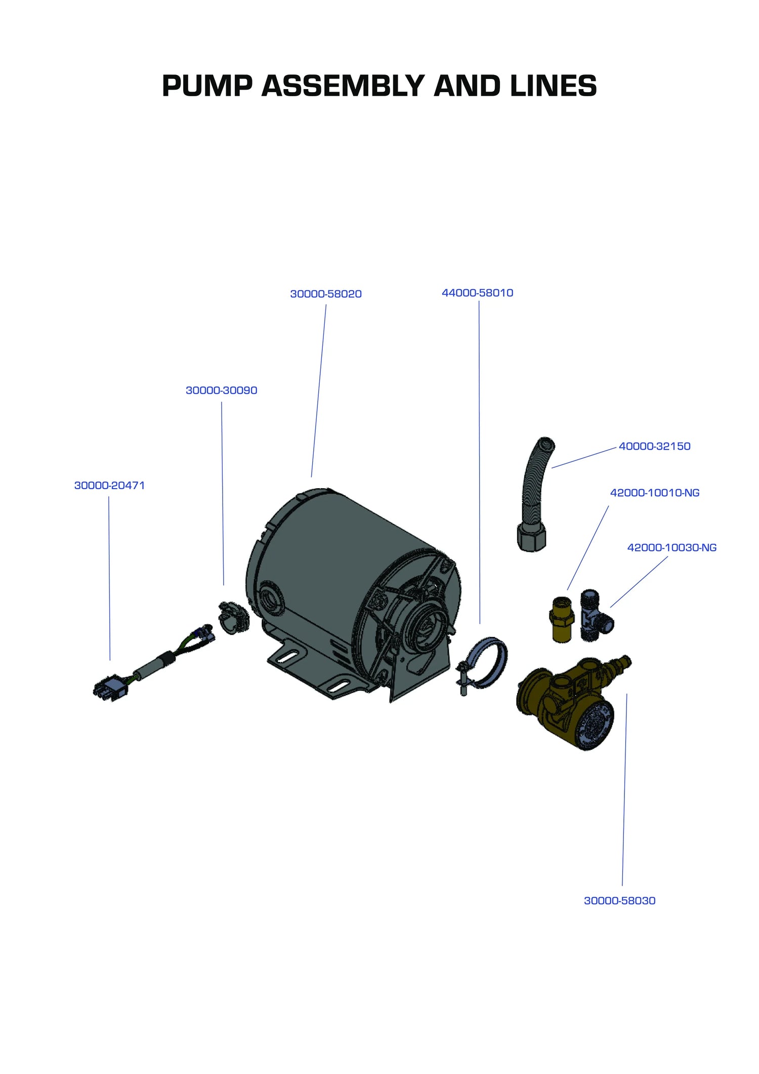 Pump Assembly and Lines Espresso V3
