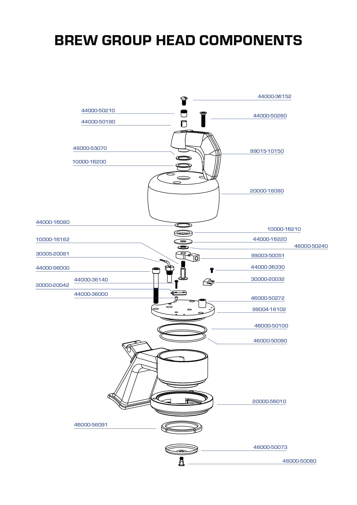 Brew Group Head Components Steam Single