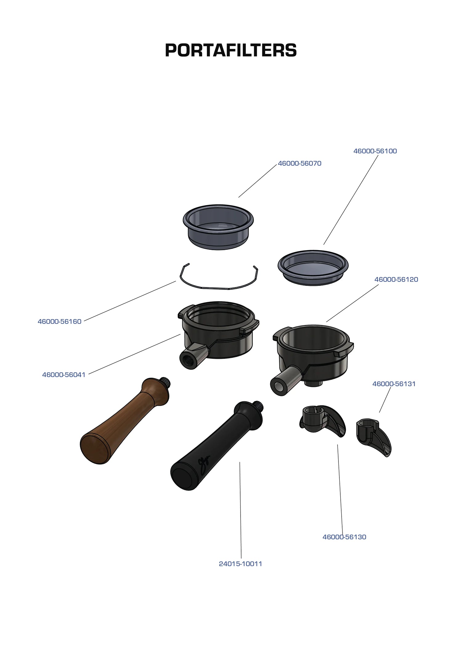 Portafilters Parts Manual - Espresso Single Group