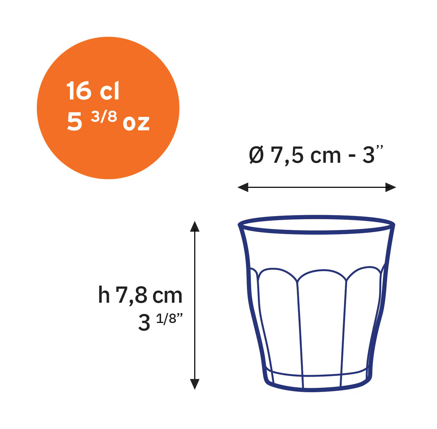 Duralex Picardie Clear Glass 6 - Set of 16cl