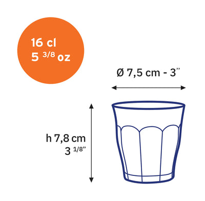 Duralex Picardie Clear Glass - Set of 6, 16cl