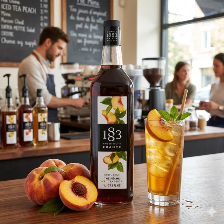 1883 Syrup Ice Tea Peach Glass 1L
