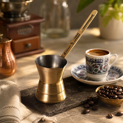Johny Cezve Coffee Pot Inox Gold by Stavors - Medium