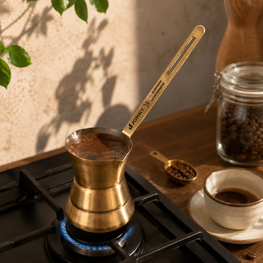 Johny Cezve Coffee Pot Inox Gold by Stavors - Medium