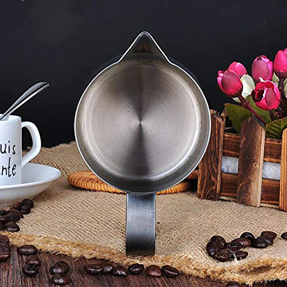 Barista Space Sandy Black Milk Pitcher – Non-Slip Finish