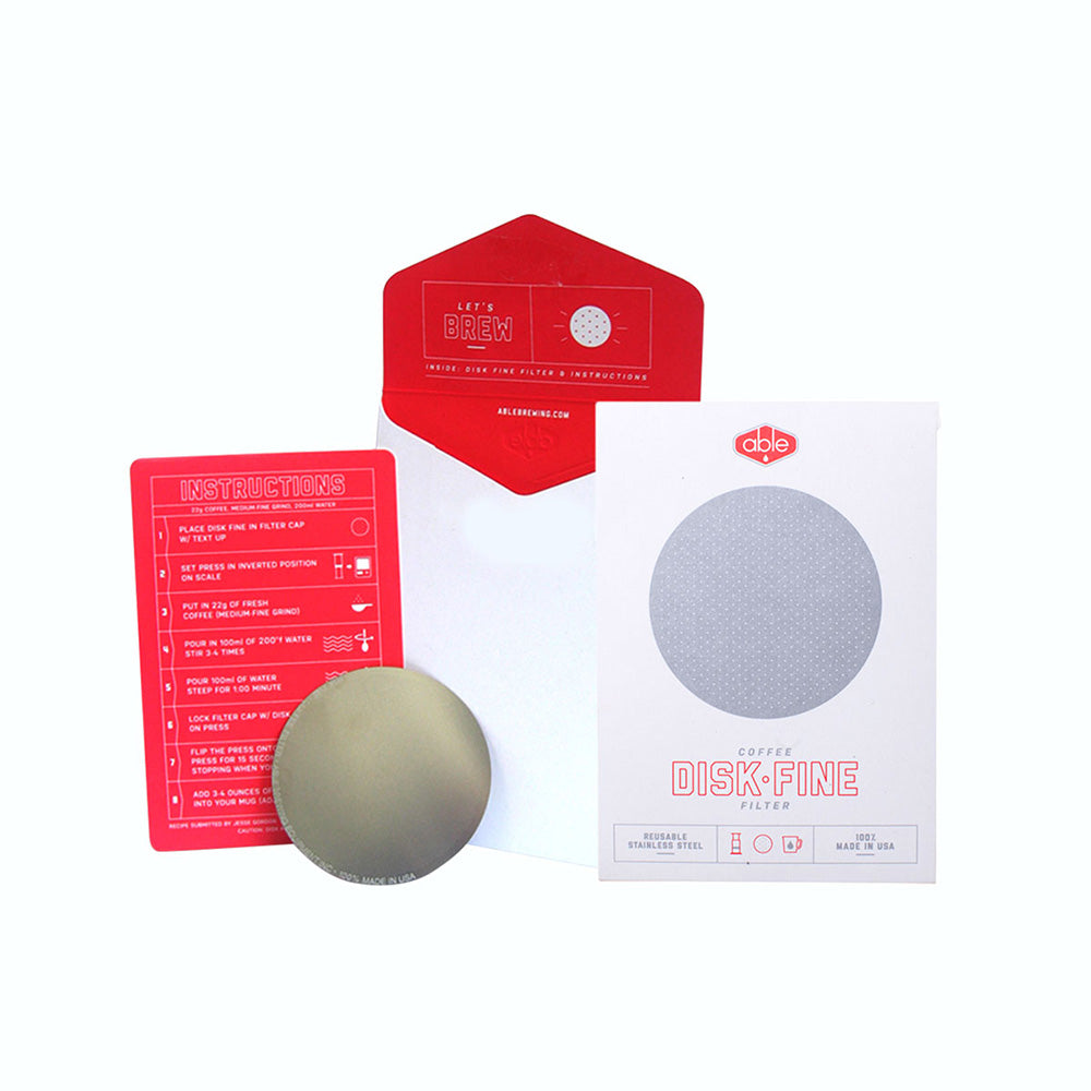 Able Brewing Disk Fine Reusable Filter – Compatible with AeroPress
