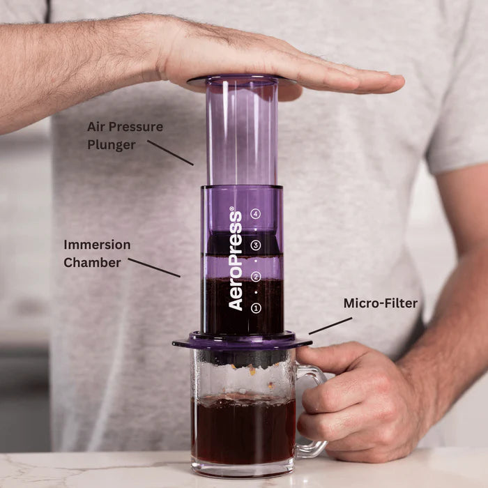 AeroPress Coffee Maker – Clear & Colored
