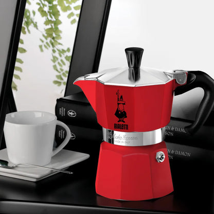 Bialetti Moka Express Coffee Maker – Red & Black Edition