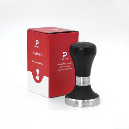 Precise Black Metal Handle Tamper, 58.4mm