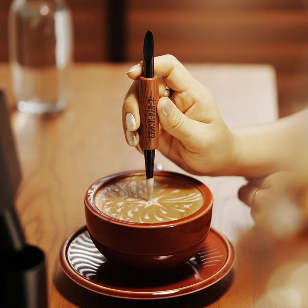 MHW-3Bomber Coffee Art Needle-152mm Black-Red rosewood