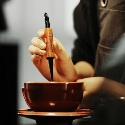 MHW-3Bomber Coffee Art Needle-152mm Black-Red rosewood