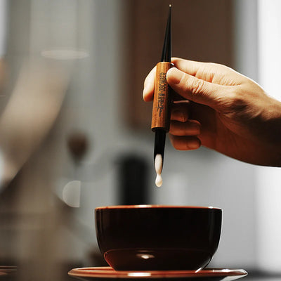 MHW-3Bomber Coffee Art Needle-152mm Black-Red rosewood
