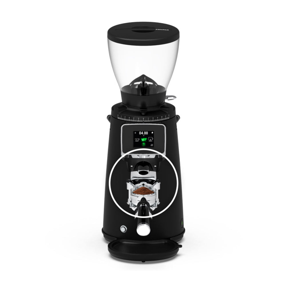 Compak E8 OD Grinder – 83mm with Red Speed Burrs - Black