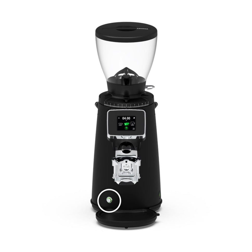 Compak E8 OD Grinder – 83mm with Red Speed Burrs - Black