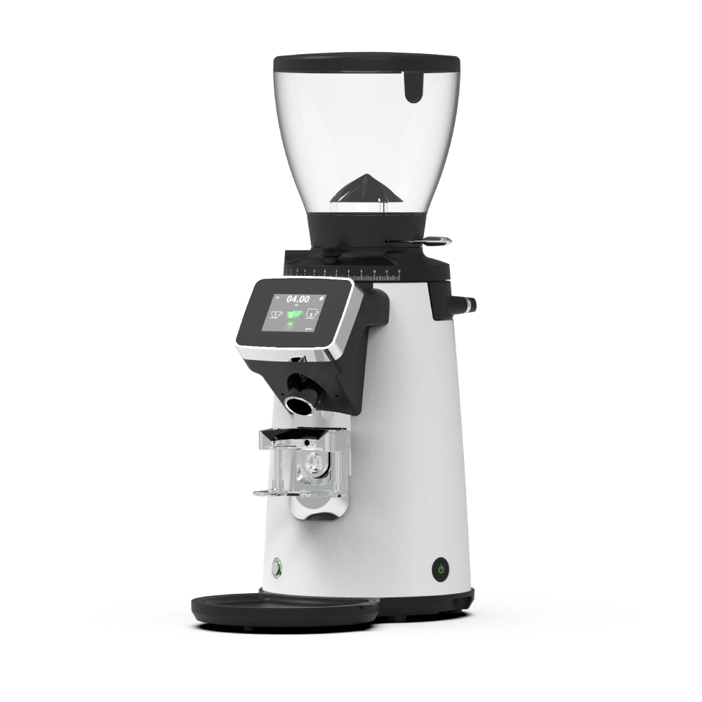Compak E8 OD Grinder - 83mm, With Red Speed Burrs - White
