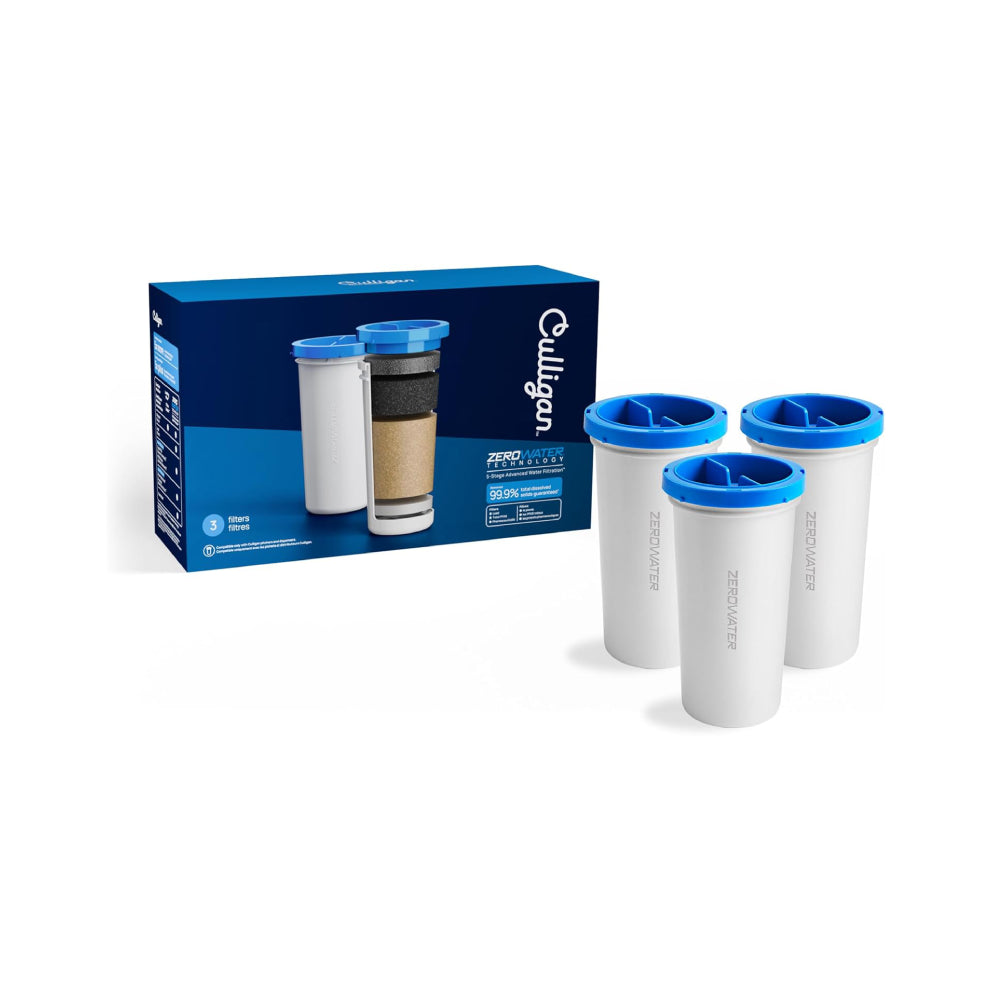 فلتر بديل Culligan المزود بتقنية ZeroWater Technology 3 عبوات، 5 مراحل
