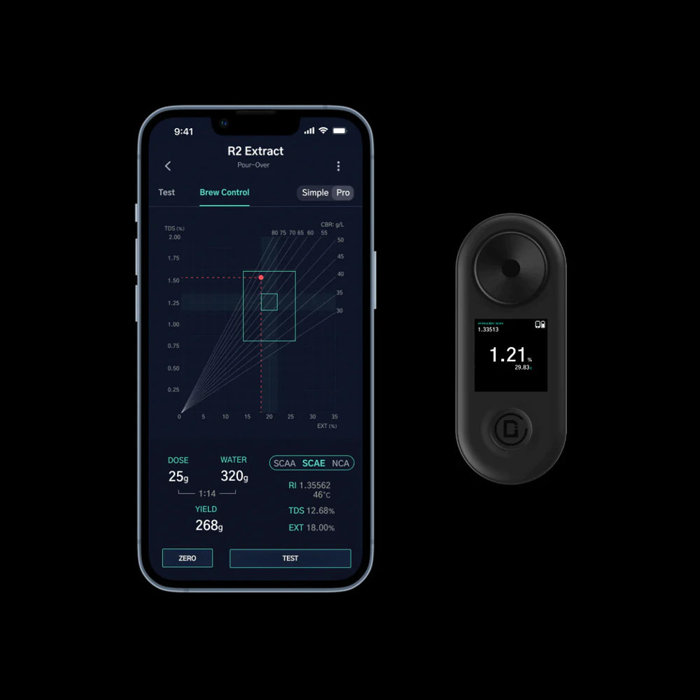 DiFluid R2 Extract Refractometer, Digital TDS Meter for Coffee Concentration Testing