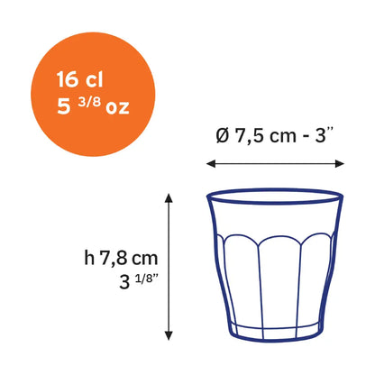 Duralex Picardie Clear Glass - Set of 6, 16cl