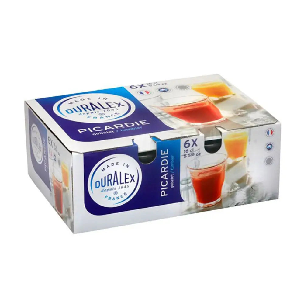 Duralex Picardie Clear Glass - Set of 6, 16cl