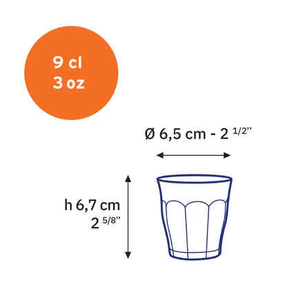 Duralex Picardie Clear Glass - Set of 6, 9cl