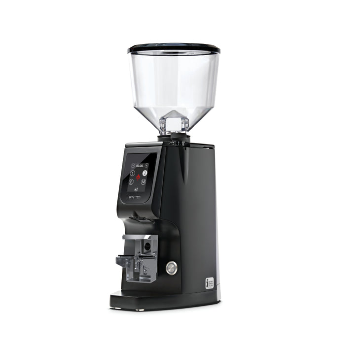 eureka atom excellence 75 coffee grinder 1 2kg hopper 430w motor silent tech touchscreen stepless grind anti static 1400 rpm