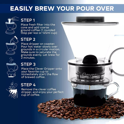 Handy Brew Clever Dripper Glass with Filter