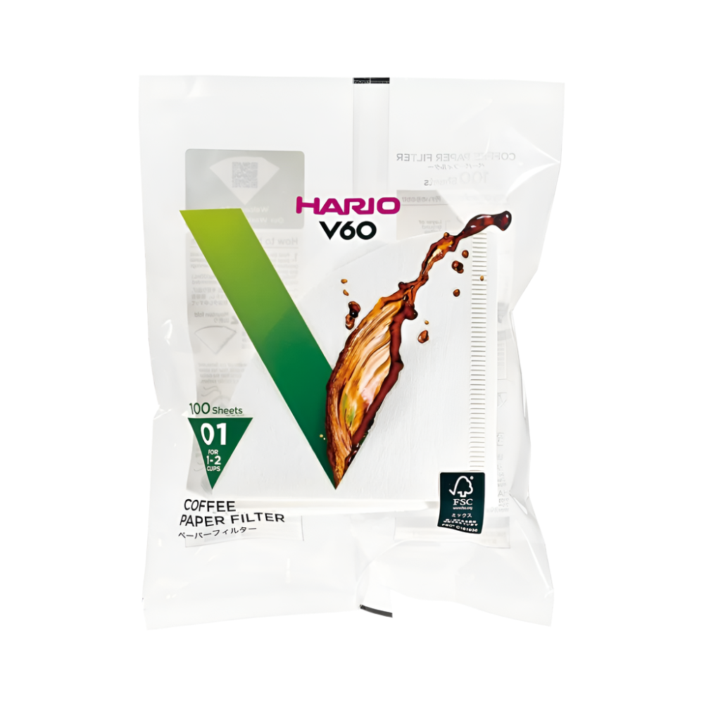 Hario V60 bleached filters, 100pcs