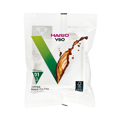 Hario V60 bleached filters, 100pcs