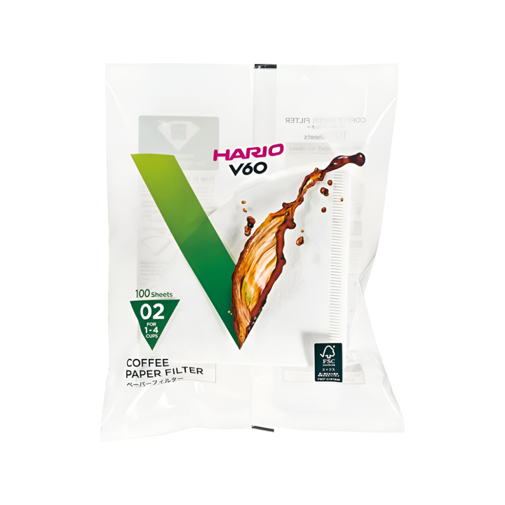 hario v60 filter paper size 02 bleached 100pcs