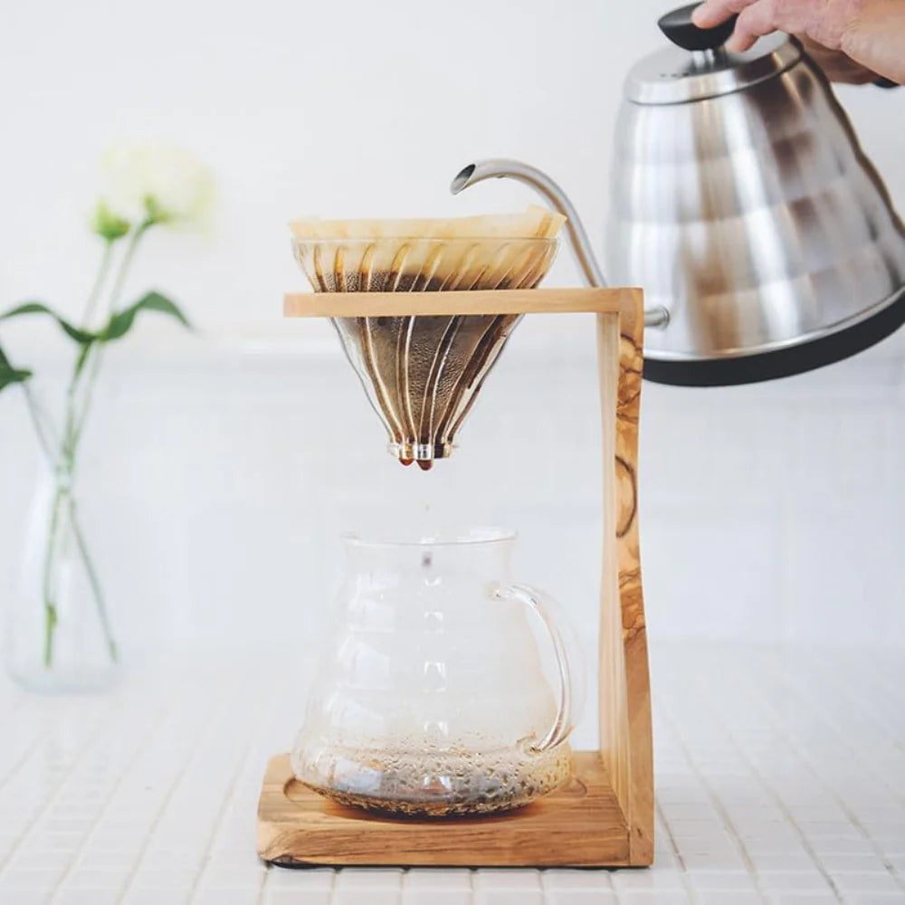 Hario V60 Olive Wood Stand Set