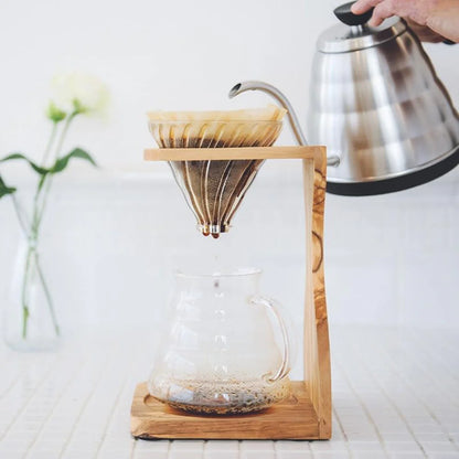 Hario V60 Olive Wood Stand Set