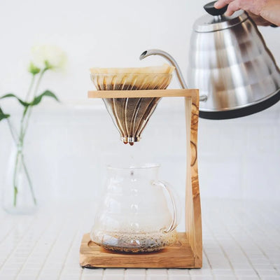 Hario V60 Olive Wood Stand Set