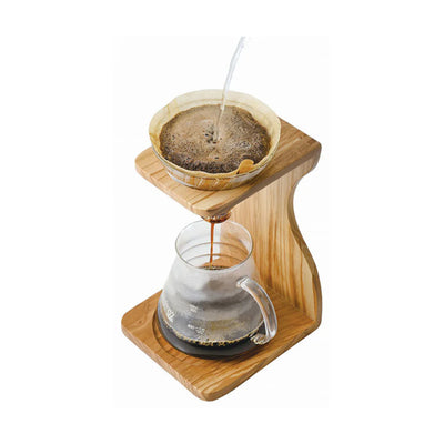Hario V60 Olive Wood Stand Set