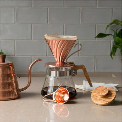 Hario V60-02 Copper Dripper With Nickel Plating Inside