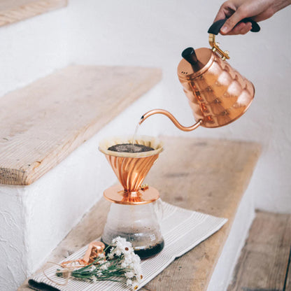 Hario V60-02 Copper Dripper With Nickel Plating Inside