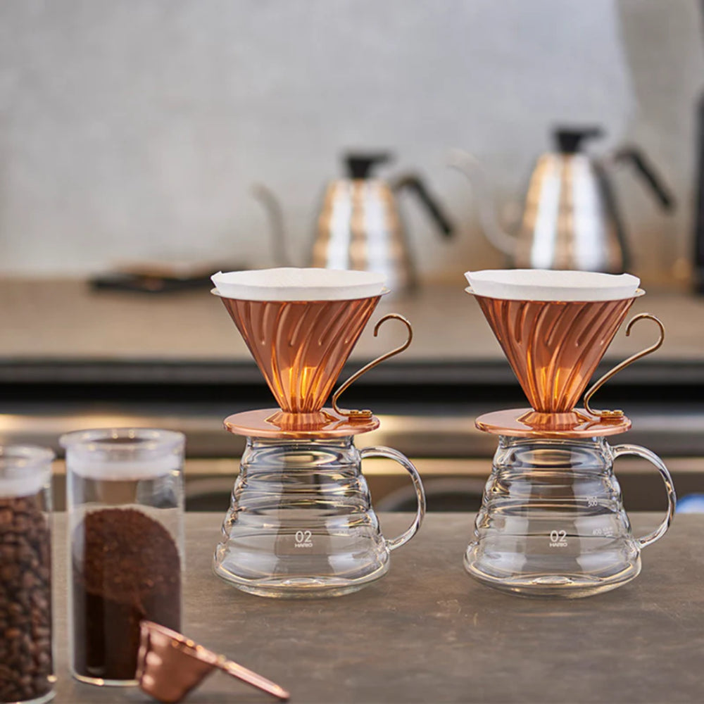 Hario V60-02 Copper Dripper With Nickel Plating Inside