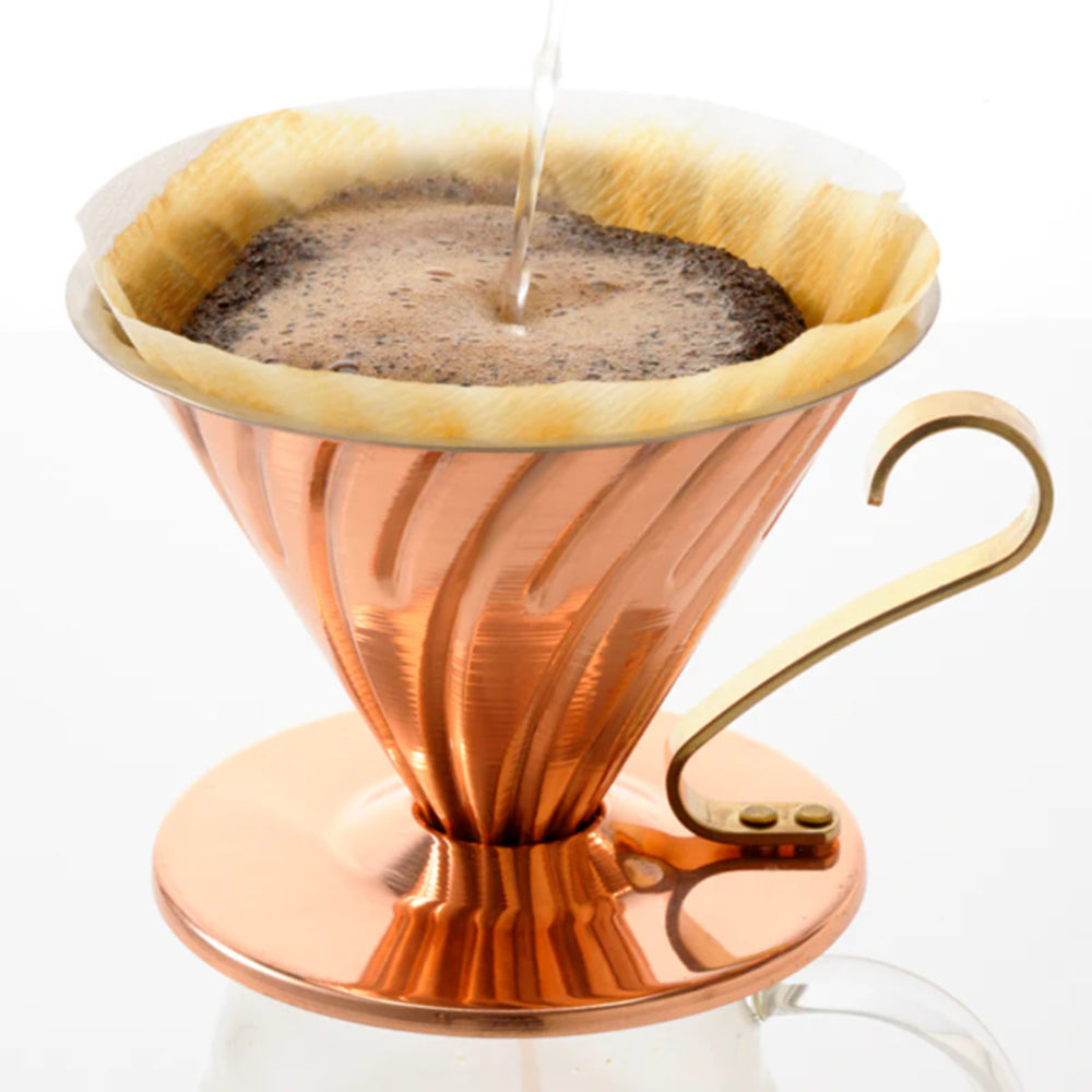 Hario V60-02 Copper Dripper With Nickel Plating Inside