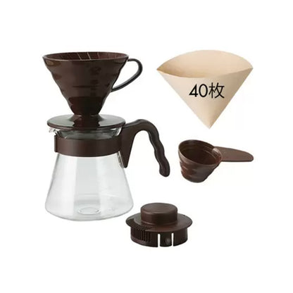 Hario V60 Coffee Server 02 Set Chocolate Brown